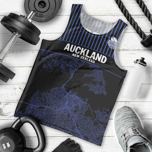 Custom Oceania Football NZ Auckland Men Tank Top Minimal City Map Style
