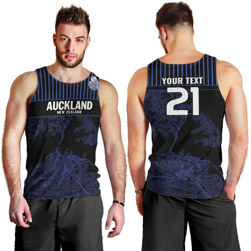 Custom Oceania Football NZ Auckland Men Tank Top Minimal City Map Style