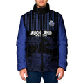 Custom Oceania Football NZ Auckland Padded Jacket Minimal City Map Style