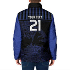 Custom Oceania Football NZ Auckland Padded Jacket Minimal City Map Style