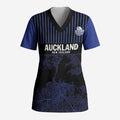 Custom Oceania Football NZ Auckland Scrub Top Minimal City Map Style