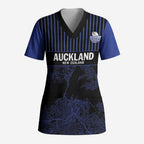 Custom Oceania Football NZ Auckland Scrub Top Minimal City Map Style
