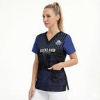 Custom Oceania Football NZ Auckland Scrub Top Minimal City Map Style