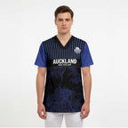 Custom Oceania Football NZ Auckland Scrub Top Minimal City Map Style