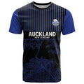 Custom Oceania Football NZ Auckland T Shirt Minimal City Map Style