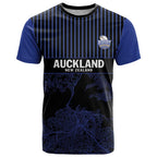 Custom Oceania Football NZ Auckland T Shirt Minimal City Map Style