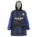 Custom Oceania Football NZ Auckland Wearable Blanket Hoodie Minimal City Map Style