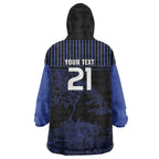 Custom Oceania Football NZ Auckland Wearable Blanket Hoodie Minimal City Map Style