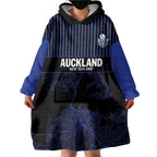 Custom Oceania Football NZ Auckland Wearable Blanket Hoodie Minimal City Map Style