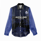 Custom Oceania Football NZ Auckland Women Casual Shirt Minimal City Map Style