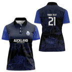 Custom Oceania Football NZ Auckland Women Polo Shirt Minimal City Map Style