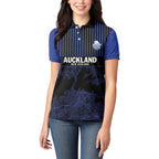 Custom Oceania Football NZ Auckland Women Polo Shirt Minimal City Map Style