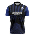 Custom Oceania Football NZ Auckland Zipper Polo Shirt Minimal City Map Style