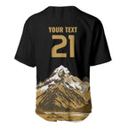 Custom Oceania Football NZ South Island Baseball Jersey Minimal Mount Cook Silhouette