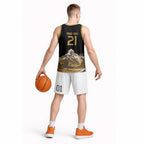 Custom Oceania Football NZ South Island Basketball Jersey Minimal Mount Cook Silhouette