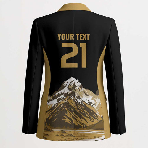 Custom Oceania Football NZ South Island Blazer Minimal Mount Cook Silhouette