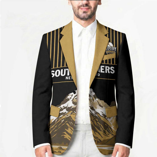 Custom Oceania Football NZ South Island Blazer Minimal Mount Cook Silhouette