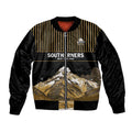 Custom Oceania Football NZ South Island Bomber Jacket Minimal Mount Cook Silhouette