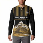 Custom Oceania Football NZ South Island Button Sweatshirt Minimal Mount Cook Silhouette