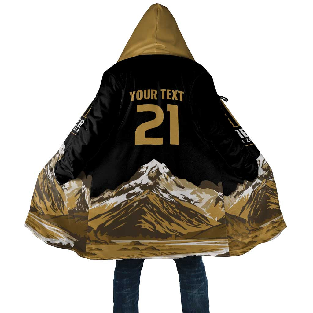 Custom Oceania Football NZ South Island Cloak Minimal Mount Cook Silhouette