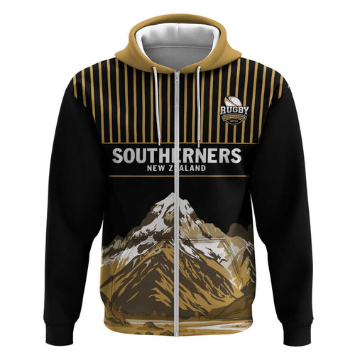 Custom Oceania Football NZ South Island Hoodie Minimal Mount Cook Silhouette