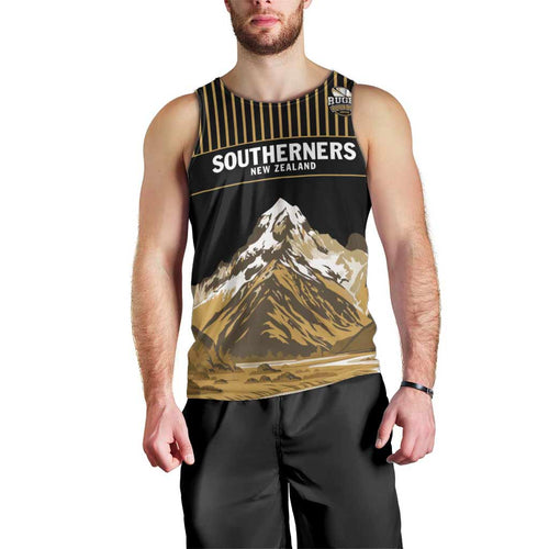 Custom Oceania Football NZ South Island Men Tank Top Minimal Mount Cook Silhouette