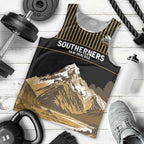 Custom Oceania Football NZ South Island Men Tank Top Minimal Mount Cook Silhouette