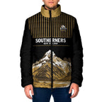 Custom Oceania Football NZ South Island Padded Jacket Minimal Mount Cook Silhouette