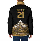Custom Oceania Football NZ South Island Padded Jacket Minimal Mount Cook Silhouette