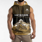 Custom Oceania Football NZ South Island Sleeveless Hoodie Minimal Mount Cook Silhouette