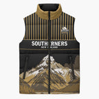 Custom Oceania Football NZ South Island Sleeveless Puffer Jacket Minimal Mount Cook Silhouette