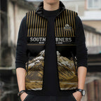 Custom Oceania Football NZ South Island Sleeveless Puffer Jacket Minimal Mount Cook Silhouette