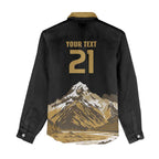 Custom Oceania Football NZ South Island Women Casual Shirt Minimal Mount Cook Silhouette