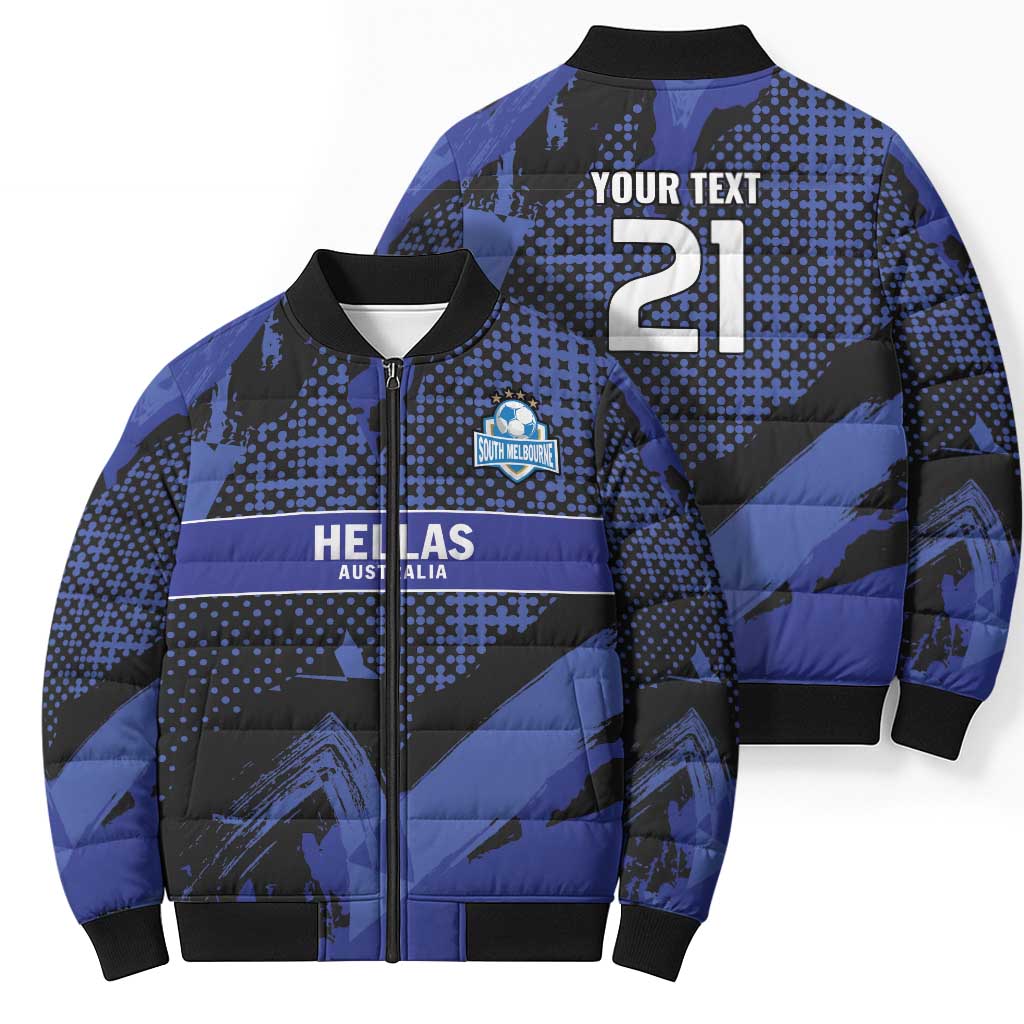 Custom Oceania Football South Melbourne Bomber Puffer Jacket Hellas Australia Pride