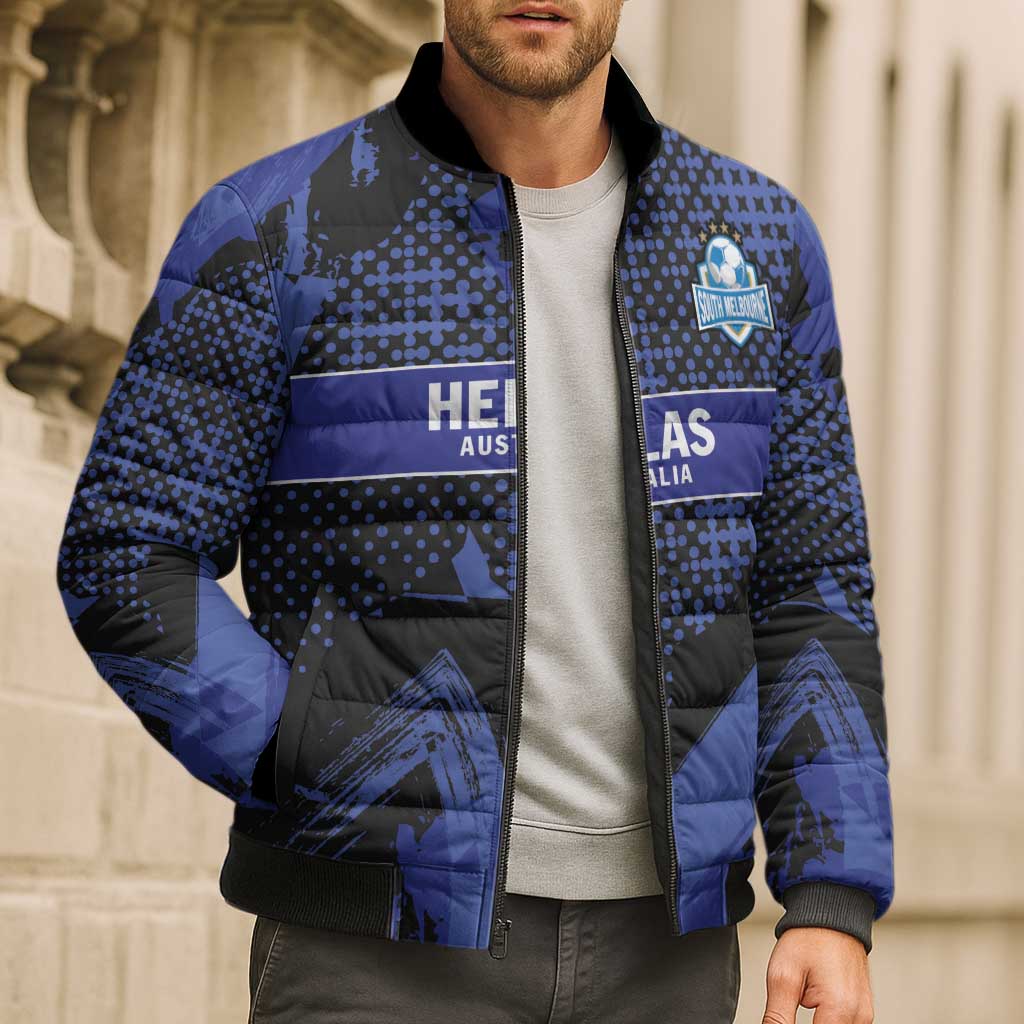 Custom Oceania Football South Melbourne Bomber Puffer Jacket Hellas Australia Pride