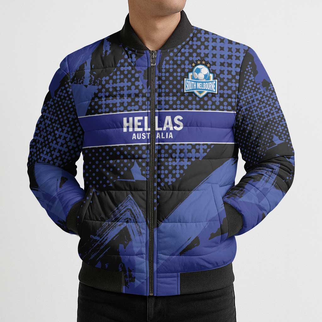 Custom Oceania Football South Melbourne Bomber Puffer Jacket Hellas Australia Pride