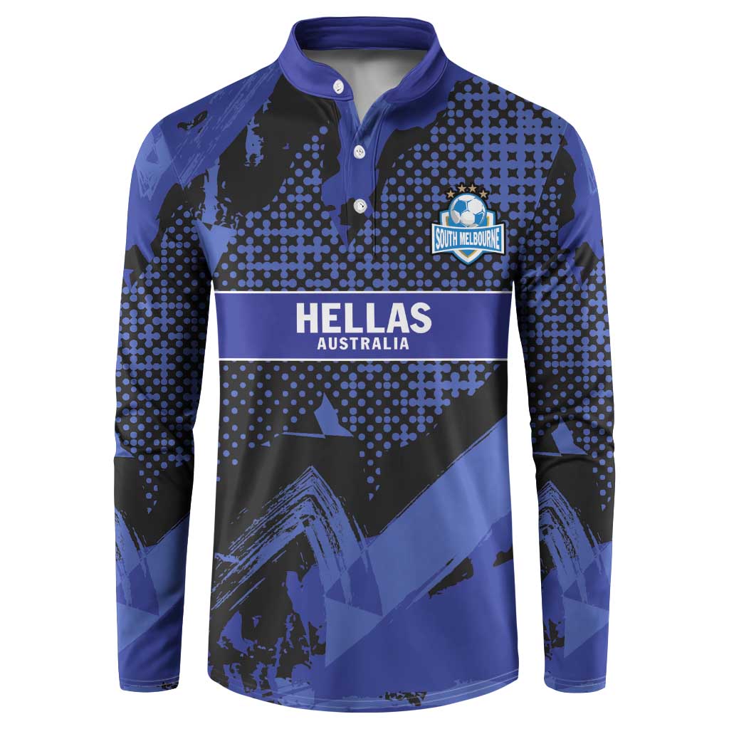 Custom Oceania Football South Melbourne Button Sweatshirt Hellas Australia Pride
