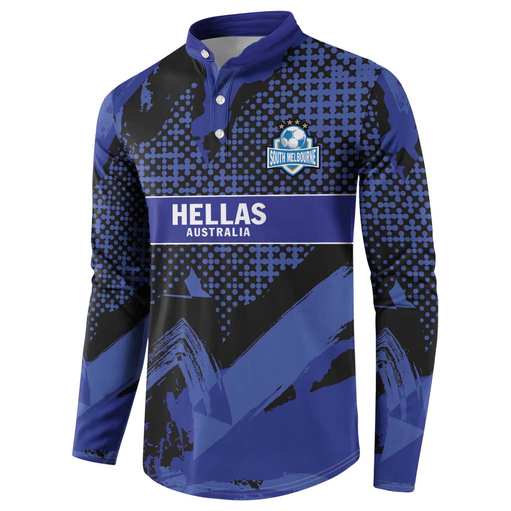 Custom Oceania Football South Melbourne Button Sweatshirt Hellas Australia Pride
