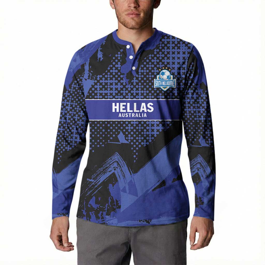 Custom Oceania Football South Melbourne Button Sweatshirt Hellas Australia Pride