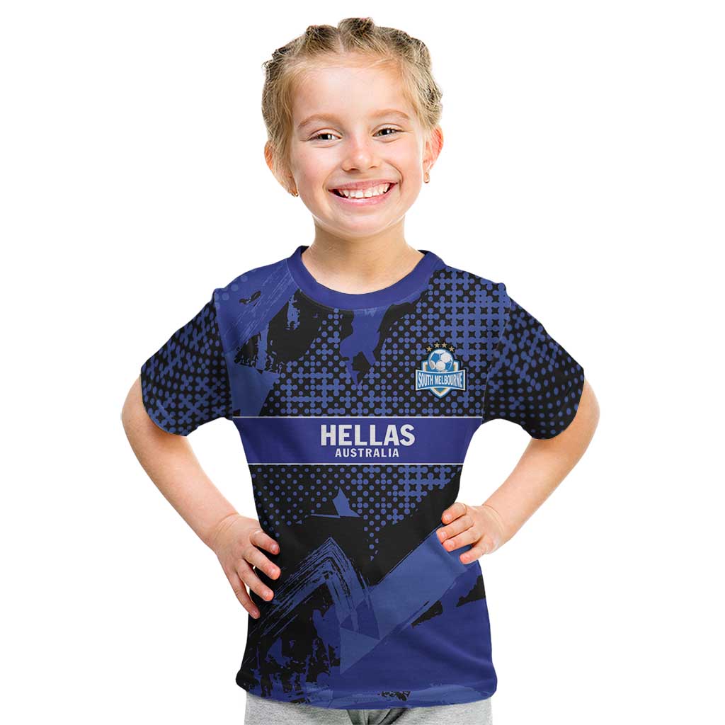 Custom Oceania Football South Melbourne Kid T Shirt Hellas Australia Pride