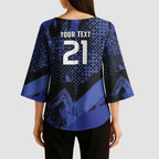 Custom Oceania Football South Melbourne Kimono Sleeve Blouse Hellas Australia Pride