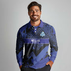 Custom Oceania Football South Melbourne Long Sleeve Polo Shirt Hellas Australia Pride