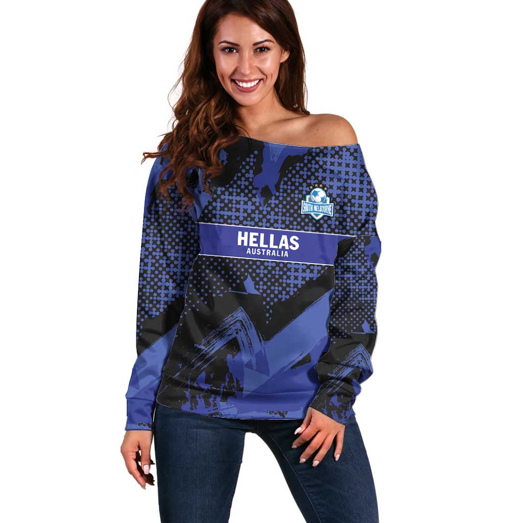 Custom Oceania Football South Melbourne Off Shoulder Sweater Hellas Australia Pride