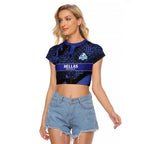 Custom Oceania Football South Melbourne Raglan Cropped T Shirt Hellas Australia Pride