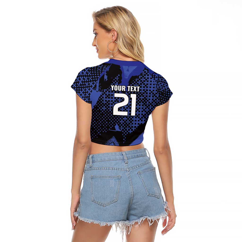 Custom Oceania Football South Melbourne Raglan Cropped T Shirt Hellas Australia Pride