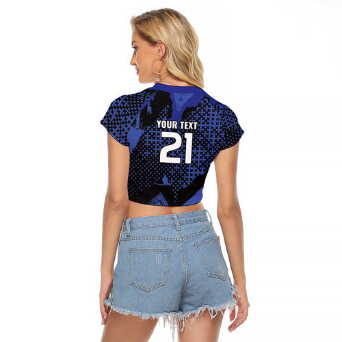 Custom Oceania Football South Melbourne Raglan Cropped T Shirt Hellas Australia Pride