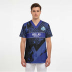 Custom Oceania Football South Melbourne Scrub Top Hellas Australia Pride