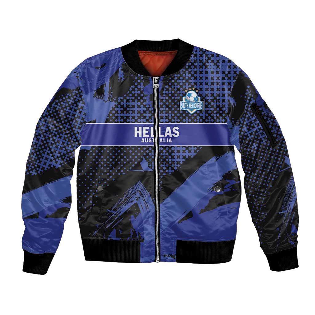 Custom Oceania Football South Melbourne Sleeve Zip Bomber Jacket Hellas Australia Pride