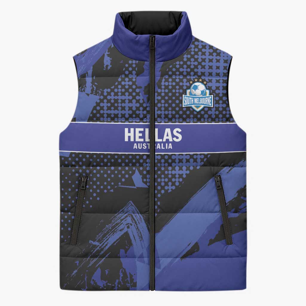 Custom Oceania Football South Melbourne Sleeveless Puffer Jacket Hellas Australia Pride