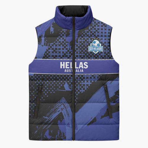 Custom Oceania Football South Melbourne Sleeveless Puffer Jacket Hellas Australia Pride
